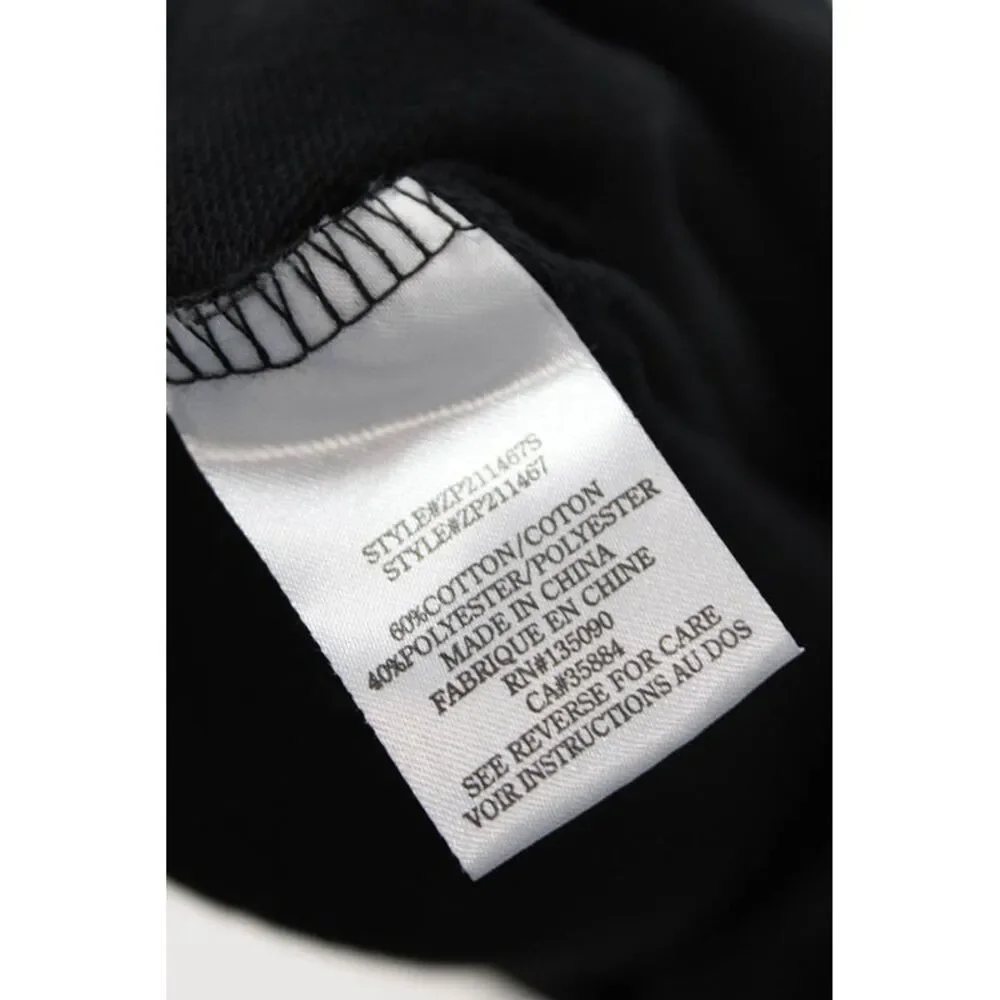 Z Supply Womens Cotton Button Straight Leg Casual Pants Black Size S